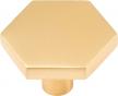 ilyapa brushed gold kitchen cabinet knobs - brass hexagon drawer handles - 10 pack of kitchen cabinet hardware logo