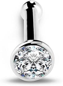 img 2 attached to 0 03Ct Diamond Flush Bezel White Women's Jewelry : Body Jewelry