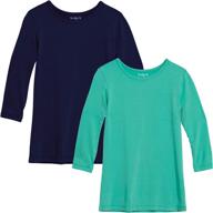 kidpik layering tee ceramic kidpik navy girls' clothing ~ tops, tees & blouses logo