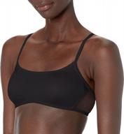 cool & comfortable: ongossamer women's mesh-paneled cotton bralette for active days logo