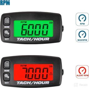 img 2 attached to Runleader Digital Maintenance Tach/Hour Meter for Small Gas Engines - Backlight Display, Battery Replacement | For Riding Lawn Tractors, Generators, Compressors, Chainsaws, Outboard Motors, Pressure Washers