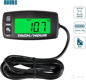 img 3 attached to Runleader Digital Maintenance Tach/Hour Meter for Small Gas Engines - Backlight Display, Battery Replacement | For Riding Lawn Tractors, Generators, Compressors, Chainsaws, Outboard Motors, Pressure Washers