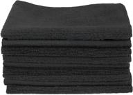 🧽 premium 14 x 14 inch microfiber cleaning cloths - 30 pack, non-abrasive, reusable, washable, all-purpose towels for household, car washing, drying & auto detailing (black) логотип