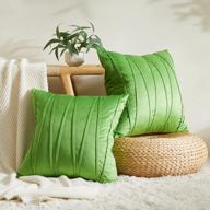 add a pop of color and style with top finel's rustic velvet pillow covers - set of 2 in apple green (16x16 inches) logo