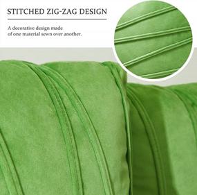img 3 attached to Add A Pop Of Color And Style With Top Finel'S Rustic Velvet Pillow Covers - Set Of 2 In Apple Green (16X16 Inches)