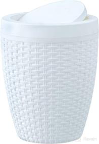 img 3 attached to 🗑️ High Capacity Round Trash Can - 1.63 Gallon (White)