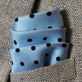 img 2 attached to White Silk Polka Pocket Square Men's Accessories in Handkerchiefs