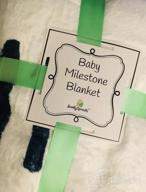 img 1 attached to LovelySprouts Premium Fleece Monthly Milestone Blanket: Wrinkle & Fade-Resistant, Large 60 X 40 Size - Perfect For Baby Boy Or Girl Photo Props, Mountain Design review by Gina Acevedo