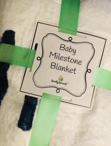 img 3 attached to LovelySprouts Premium Fleece Monthly Milestone Blanket: Wrinkle & Fade-Resistant, Large 60 X 40 Size - Perfect For Baby Boy Or Girl Photo Props, Mountain Design