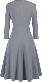 img 1 attached to Make A Statement And Get Noticed In HOMEYEE'S Asymmetry Neckline Swing Dress A241
