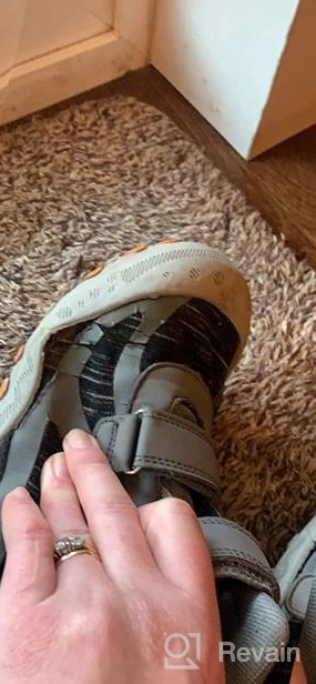 img 1 attached to Mishansha Ankle Hiking Boots: Outdoor Trekking Shoes for Boys and Girls with Hook and Loop Fasteners review by Craig Waters
