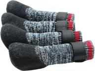 🐾 mihachi dog socks: rubber-sole paw protectors with velcro straps for winter traction and anti-slip control - waterproof boots for paw protection логотип