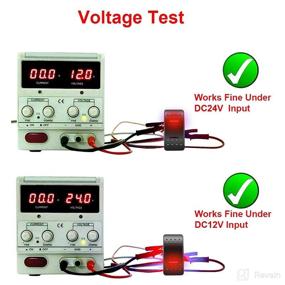 img 1 attached to KEING Momentary Waterproof Rocker Switch Toggle - ON/Off/ON Red LED Light - 12V 20A 24V 10A, 7 Pin for Automotive, Marine, Boats, Trucks, Trailers, 4x4, Caravans, RVs, SUVs, ATV, UTV & More