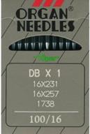 🧵 high-quality organ db x 1 industrial needles 16x257 size 100/16 (10pk) for superior stitching performance logo