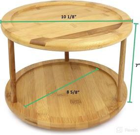 img 2 attached to 🔀 Organize your Kitchen and Bathroom with the Greenco Bamboo Lazy Susan Turntable Spice Rack