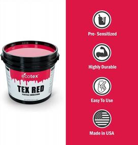 img 3 attached to Эффективная трафаретная печать с помощью Ecotex® Tex-Red Emulsion (Pint) - предварительно сенсибилизированная фотоэмульсия для трафаретной печати и ткани