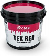 эффективная трафаретная печать с помощью ecotex® tex-red emulsion (pint) - предварительно сенсибилизированная фотоэмульсия для трафаретной печати и ткани логотип