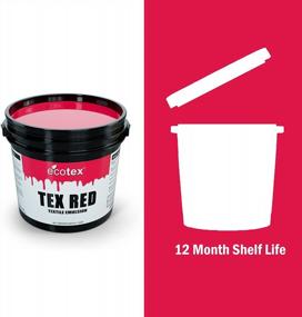 img 1 attached to Эффективная трафаретная печать с помощью Ecotex® Tex-Red Emulsion (Pint) - предварительно сенсибилизированная фотоэмульсия для трафаретной печати и ткани