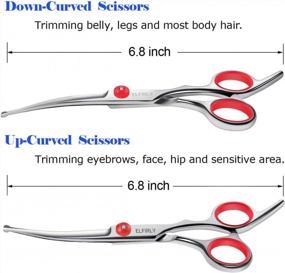 img 2 attached to Complete Dog Grooming Scissors Kit With Round Tips, Thinning Shears, Comb, And Clippers For Precise Pet Hair Trimming