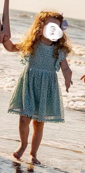 img 1 attached to Hollow Sleeve Princess Dress 👗 with Frilled Design for Girls' Clothing review by Michelle Moore