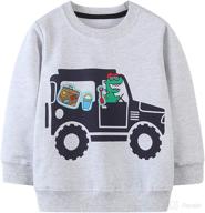🎄 cute christmas cartoon top: baby boys girls long sleeve cotton pullover sweatshirt logo
