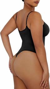 img 3 attached to 👙 YIANNA Sculpting Bodysuit: Seamless Tummy Control Shapewear for Women