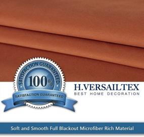 img 2 attached to H.VERSAILTEX Thermal Insulated Blackout Room Darkening Curtains - Burnt Ochre, 52X84 Inches (Set Of 2) For Nursery/Baby Care