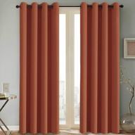 h.versailtex thermal insulated blackout room darkening curtains - burnt ochre, 52x84 inches (set of 2) for nursery/baby care logo