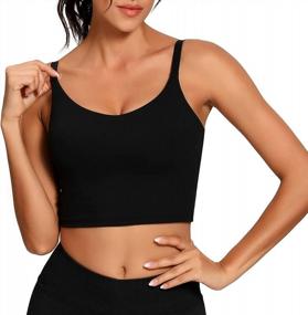 img 1 attached to 🏋️ Lemedy Adjustable Strap Crop Sports Bra with Padded Tank Top for Yoga, Gym, Running, and Workouts