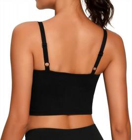 img 3 attached to 🏋️ Lemedy Adjustable Strap Crop Sports Bra with Padded Tank Top for Yoga, Gym, Running, and Workouts