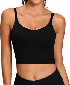 img 4 attached to 🏋️ Lemedy Adjustable Strap Crop Sports Bra with Padded Tank Top for Yoga, Gym, Running, and Workouts