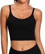 🏋️ lemedy adjustable strap crop sports bra with padded tank top for yoga, gym, running, and workouts logo