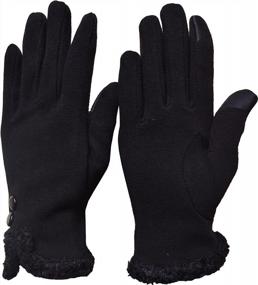 img 4 attached to Women'S Touchscreen Texting Winter Warm Fleece Lined Gloves