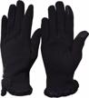 women's touchscreen texting winter warm fleece lined gloves logo