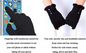img 2 attached to Women'S Touchscreen Texting Winter Warm Fleece Lined Gloves