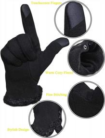 img 1 attached to Women'S Touchscreen Texting Winter Warm Fleece Lined Gloves