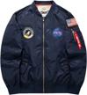 men's usa flag ma-1 flight bomber jacket windbreaker by sandbank - lightweight and stylish logo