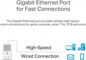 img 3 attached to TP-Link AV1000 адаптер Powerline Ethernet с гигабитным портом, Plug & Play, режим энергосбережения, шумоподавление, дополнительная розетка для дополнительных устройств - идеально подходит для Smart TV (комплект TL-PA7010P), белый.