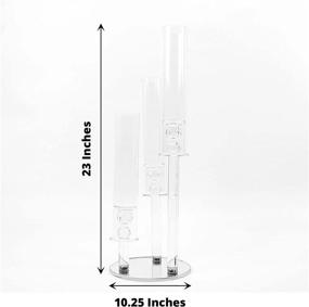 img 2 attached to 23" Tall Clear 3-Arm Crystal Glass Taper Candle Candelabra - Efavormart Pillar Candle Holder Wedding Centerpiece