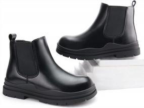 img 2 attached to Stylish And Practical Brooman Kids Chelsea Boots For Boys And Girls - Perfect Ankle Boots With Convenient Zipper Closure