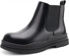img 4 attached to Stylish And Practical Brooman Kids Chelsea Boots For Boys And Girls - Perfect Ankle Boots With Convenient Zipper Closure