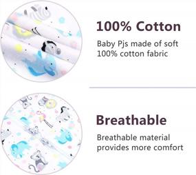 img 2 attached to Cotton Footed Baby Pajamas With Loose Fit For Comfortable Sleep - Long Sleeve Toddler Onesies For Boys And Girls