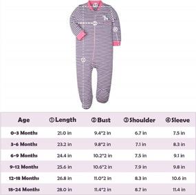 img 1 attached to Cotton Footed Baby Pajamas With Loose Fit For Comfortable Sleep - Long Sleeve Toddler Onesies For Boys And Girls