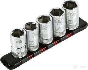 img 4 attached to 🔧 ARES 60068-1/2-Inch Drive Red Socket Organizer - 6-Inch Aluminum Rail Stores up to 5 Sockets, Ensuring Optimal Organization in Your Toolbox