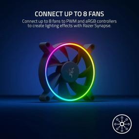 img 2 attached to Razer Kunai Hydraulic 120MM ARGB PC Fan: Quiet, Powerful ARGB Fans - PWM Fan Controller Support & Connect Up To 8 Fans - Powered By Razer Chroma RGB - 3 Fans