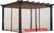 keep your outdoor space bug-free with alisun replacement mosquito net for 10 ft. x 10 ft. flat-roof pergolas in brown logo