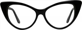 img 2 attached to Шикарные винтажные солнцезащитные очки Cateye с защитой от ультрафиолета и прозрачными линзами без рецепта от ShadyVEU