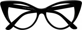 img 3 attached to Шикарные винтажные солнцезащитные очки Cateye с защитой от ультрафиолета и прозрачными линзами без рецепта от ShadyVEU