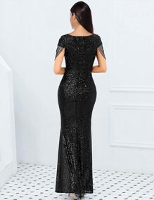 img 3 attached to Women'S Sequin V Neck Mermaid Gown Long Prom Dress Evening Party