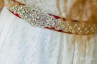 img 1 attached to Bridal Sashes With Sparkling Rhinestones And Beaded Belts For Prom, Formal, Evening Dresses By Sisjuly review by Andrea Hemphill